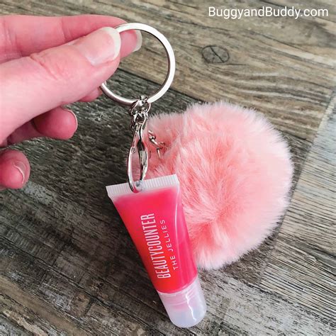 Burberry lip gloss keychain